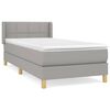 vidaXL Giroletto a Molle con Materasso Grigio Chiaro 80x200 cm Tessuto