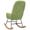 vidaXL Sedia a Dondolo Verde Chiaro in Velluto