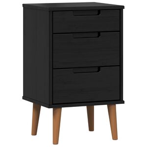 vidaXL Armadio da Notte MOLDE Nero 40 x 35 x 65 cm