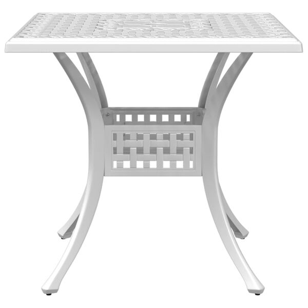 vidaXL Set da Pranzo da Giardino 5 pz Bianco in Alluminio Pressofuso