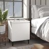 vidaXL Comodini con Gambe in Metallo Bianco 40x30x50 cm