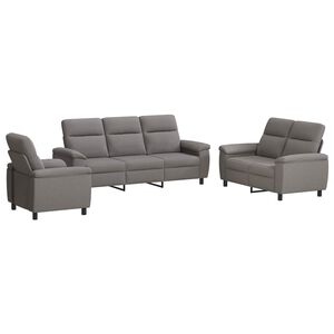 vidaXL Set di divani 3 pcs Tortora Tessuto