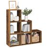vidaXL Libreria Divisorio 3 Ripiani Legno Antico 99x29x99cm Truciolato