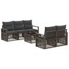 vidaXL Set Divano da Giardino 6 pz Grigio polyrattan