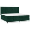 vidaXL Giroletto a Molle con Materasso Verde Scuro 200x200 cm Velluto