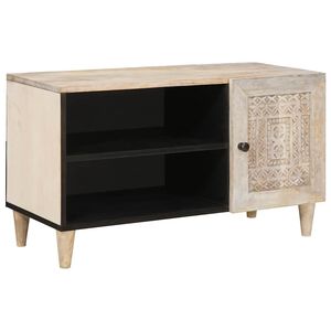 vidaXL Unit&agrave; TV con porta Bianco 80 x 33 x 46 cm Legno multistrato