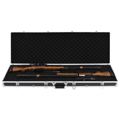 vidaXL Custodia per Pistola Nera 118x38x12 cm in Alluminio