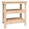 vidaXL Banco da Lavoro 78,5x50x80 cm in Legno Massello di Pino
