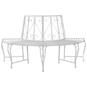 vidaXL Panchina per Alberi 4-Numero di posti 160 x 80 x 89 cm Acciaio