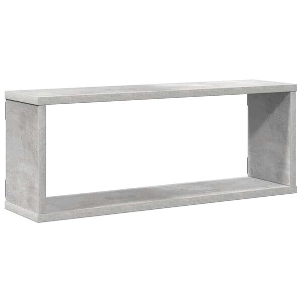 vidaXL Mensole Parete a Cubo 4pz Grigio Cemento 60x15x23cm Multistrato