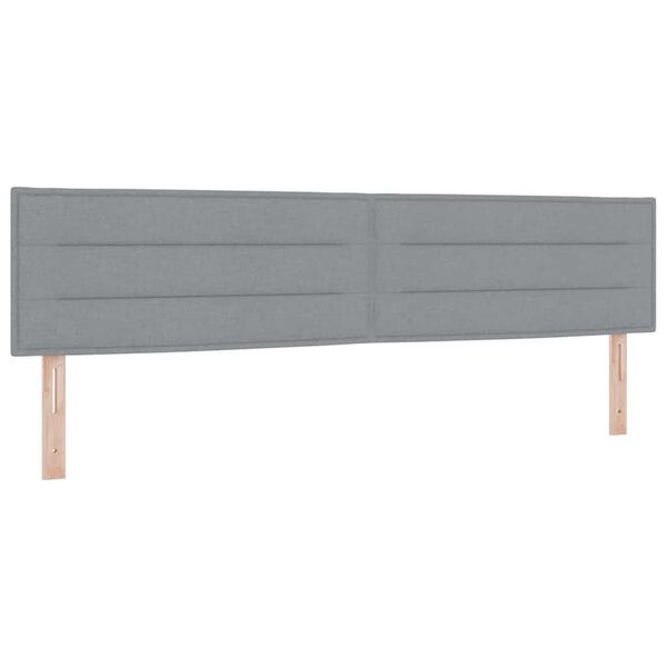 vidaXL Letto a molle con materasso Grigio chiaro 200 x 200 cm Tessuto