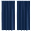 vidaXL Tende Blackout con Anelli 2 pcs Blu Scuro 175 x 140 cm