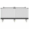 vidaXL Fioriera da Giardino con Ruote Bianca 100x80x54 cm in PP