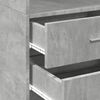 vidaXL Credenza Grigio Cemento 45x42,5x185 cm in Legno Multistrato