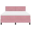 vidaXL Letto a Sorgente LED con materasso Rosa 140 x 190 cm Velluto