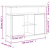 vidaXL Credenza Grigio Sonoma 100x35x80 cm in Legno Multistrato