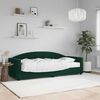 vidaXL Divano Letto con Materasso Verde Scuro 80x200 cm in Velluto
