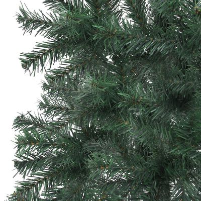 vidaXL Albero Natale per Angolo con LED e Palline Verde 120 cm PVC
