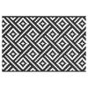 vidaXL Tappeto da Esterni ARAKIL Bianco e Nero 120x180 cm in PP