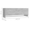 vidaXL Armadio Grigio Cemento 100x32,5x35 cm in Legno Multistrato