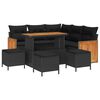 vidaXL Set Divano da Giardino 8 pcs Nero polyrattan