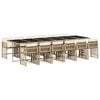 vidaXL Set da Pranzo da Giardino 13 pz con Cuscini Beige in Polyrattan