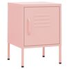 vidaXL Comodino Rosa 35x35x51 cm in Acciaio