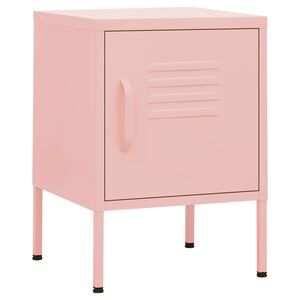 vidaXL Comodino Rosa 35x35x51 cm in Acciaio