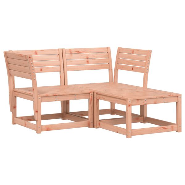 vidaXL Set Divani da Giardino 3 pz in Legno Massello di Douglas