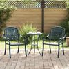 vidaXL Sedia da Giardino 2 pcs Verde 55 x 56.5 x 91cm Alluminio