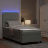 vidaXL Letto a Sorgente LED Grigio chiaro 100 x 200 cm Tessuto