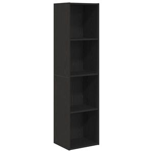 vidaXL Armadio per Libri A parete Rovere Nero 143 x 30 x 36 cm