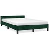 vidaXL Giroletto senza Materasso Verde Scuro 120x190 cm Velluto