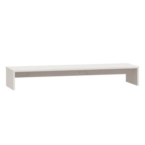 vidaXL Supporto per Monitor Bianco 100x27x15 cm Legno Massello di Pino