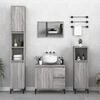 vidaXL Armadietto Bagno Grigio Sonoma 30x30x190cm in Legno Multistrato