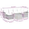 vidaXL Set Divani da Giardino 7 pz con Cuscini Beige in Polyrattan