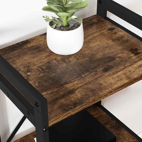 vidaXL Libreria Rovere fum&eacute; 40 x 30 x 50 cm Legno multistrato