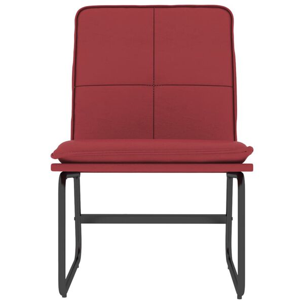 vidaXL Sedia Lounge Rosso Vino 54x75x76 cm in Similpelle