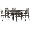 vidaXL Set da Pranzo da Giardino 7 pz Bronzo in Alluminio Pressofuso