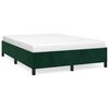 vidaXL Giroletto senza Materasso Verde Scuro 140x200 cm in Velluto