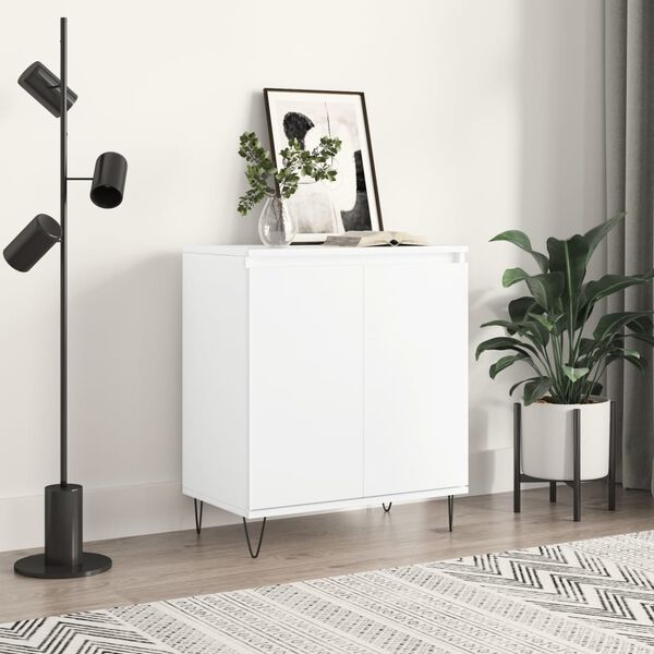 vidaXL Credenza Bianca 60x35x70 cm in Legno Multistrato