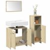 vidaXL Set Mobili da Bagno 3 pz Rovere Sonoma in Legno Multistrato