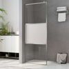 vidaXL Parete per Doccia Walk-in Vetro Semi Smerigliato ESG 100x195 cm