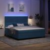 vidaXL Letto a Sorgente LED Blu Scuro 180 x 200 cm Velluto
