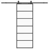vidaXL Porta Scorrevole con Ferramenta Nera 76x205 cm in Vetro ESG