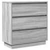 vidaXL Armadio da Notte Grigio 71 x 34,5 x 75 cm Legno multistrato