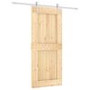 vidaXL Porta scorrevole Naturale e Bianco 90 x 210 cm