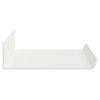vidaXL Mensola sospesa 4 pcs Bianco 40 x 9 x 2,5 cm Acciaio