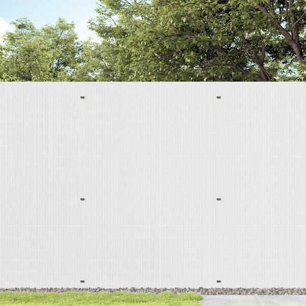 vidaXL Recinzione da Giardino Bifacciale Bianca 1,8x3 m in PVC