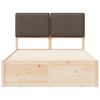 vidaXL Letto con Testiera Rivestita Talpa 120 x 200 cm Pino massello